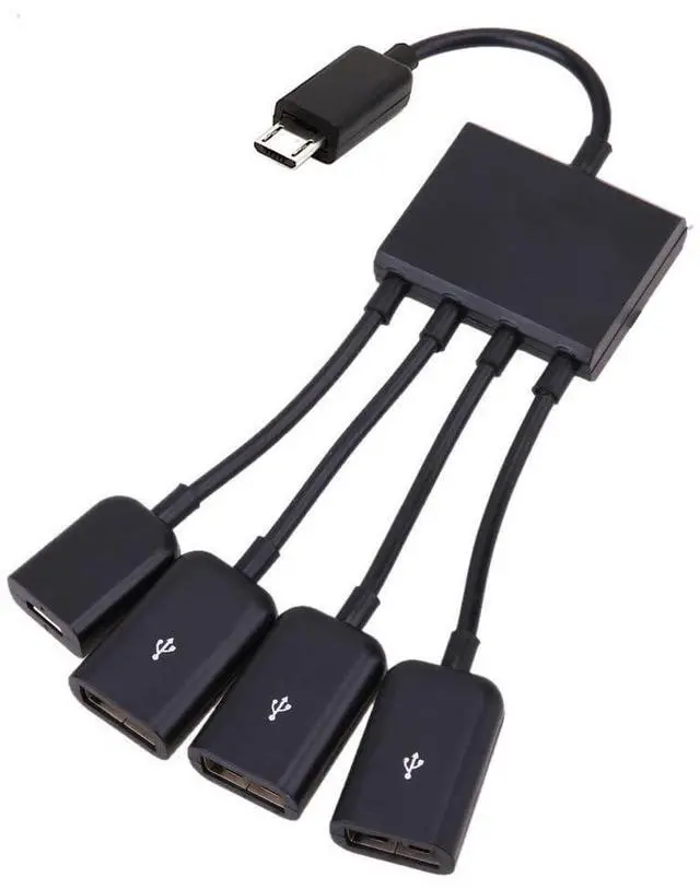 Alt view image 2 of 5 - Micro USB Host OTG 3 Port Hub Adapter Cable with Power for Galaxy S5 i9600 Note3 N9000 Cell Phone & Tablet