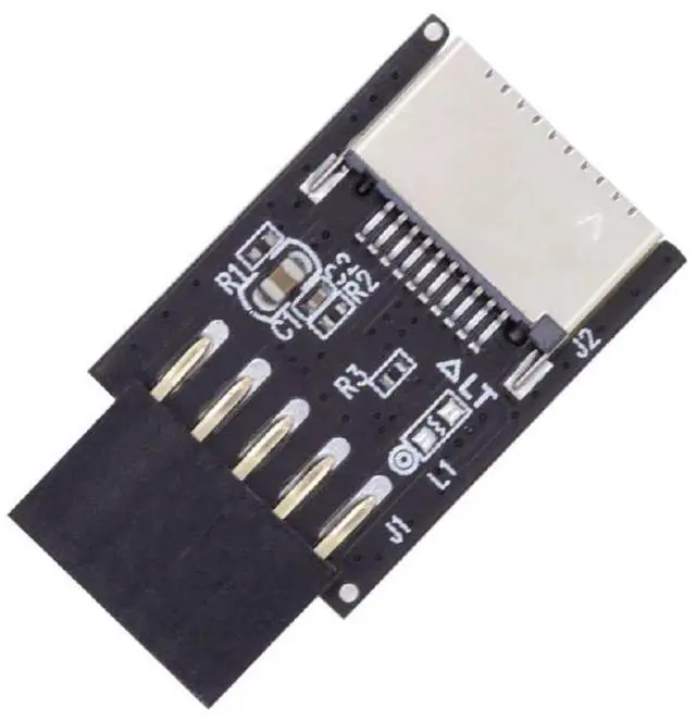 Alt view image 7 of 7 - USB 3.1 Front Panel Socket Key-A Type-E to USB 2.0 9Pin 10Pin Mainboard Header Male Extension Adapter