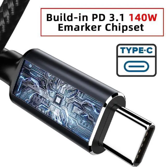 Alt view image 7 of 7 - 140W USB-C Input to DC 5.5 * 2.5mm Output with Smart LED Display 20V 15V 12V 9V 5V Power 100W 65W PD Charge Cable for Laptop 1.5M