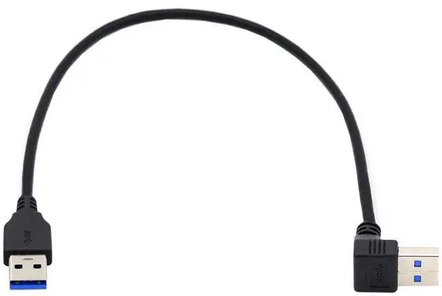 Main image of 5Gbps Data Cable 90 Degree Up Angled USB 3.0 Type-A Male to Straight 3.0 Type-A Male 40cm