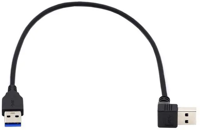 Main image of 5Gbps Data Cable 90 Degree Down Angled USB 3.0 Type-A Male to Straight 3.0 Type-A Male 40cm