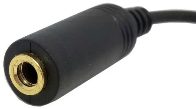 Alt view image 7 of 7 - 3.5mm 3 Poles Audio Stereo Male to Female Extension Cable 10cm Black 90 Degree Right Angled