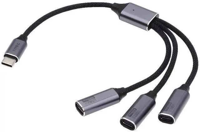 Main image of USB-C to 3-Port USB C Female Hub Adapter Bus-Powered for Laptop & Desktop Connect Mouse Keyboard Flash Drive
