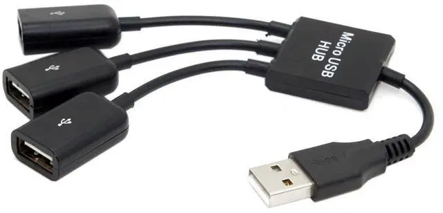 Alt view image 5 of 7 - USB 2.0 to 3 Ports Hub Cable Bus Power External Interface Adapter Multi-Port USB Splitter for Laptop Desktop Mouse Disk