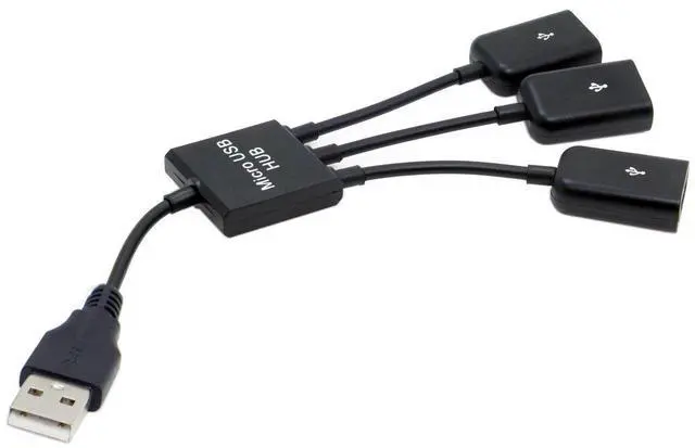 Alt view image 7 of 7 - USB 2.0 to 3 Ports Hub Cable Bus Power External Interface Adapter Multi-Port USB Splitter for Laptop Desktop Mouse Disk