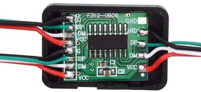 Alt view image 7 of 7 - PCBA for USB2.0 Ports HUB USB 1 to 2 Splitter with SR Cover for DIY OEM Parts & 3.0mm Cable