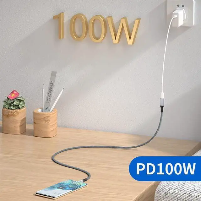 Alt view image 3 of 7 - USB-C USB 3.1 Type-C Male to Female Extension Data Cable 10Gbps 100W with Sleeve for Laptop Phone 20CM