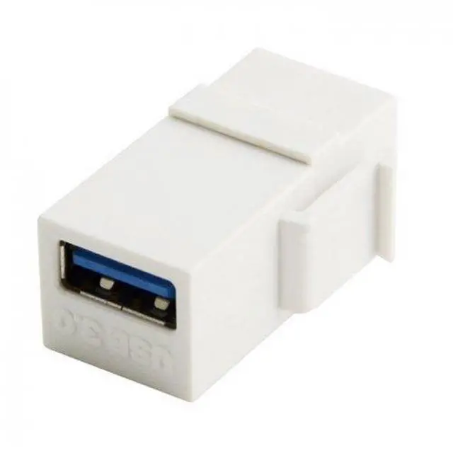 Alt view image 5 of 7 - USB 3.0 A Female to A Female Extension Keystone Jack Coupler Adapter for Wall Plate Panel USB Cable