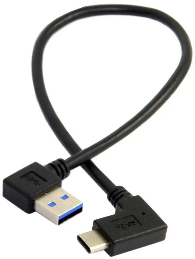 Main image of Reversible USB 3.1 USB-C Angled to 90 Degree Right Angled USB 3.0 Cable for Tablet Mobile Phone (30cm)