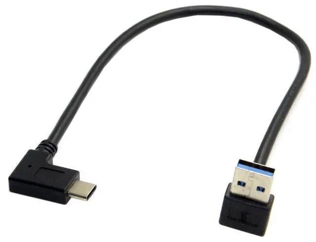 Alt view image 6 of 7 - Reversible USB 3.1 USB-C Angled to 90 Degree Up Angled A Male Data Cable for Tablet Mobile Phone (30cm)