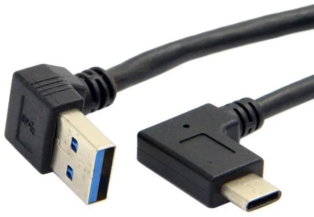 Alt view image 5 of 7 - Reversible USB 3.1 USB-C Angled to 90 Degree Up Angled A Male Data Cable for Tablet Mobile Phone (30cm)