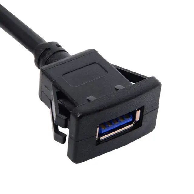 Alt view image 6 of 6 - 1m Waterproof USB 3.0 Extension Latch Mount Car AUX Cable for Dashboard Panel (Single USB 3.0)