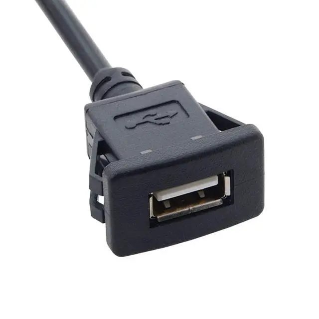 Alt view image 7 of 7 - 1m Waterproof Single USB 2.0 Extension Latch Mount Car AUX Cable for Dashboard Panel
