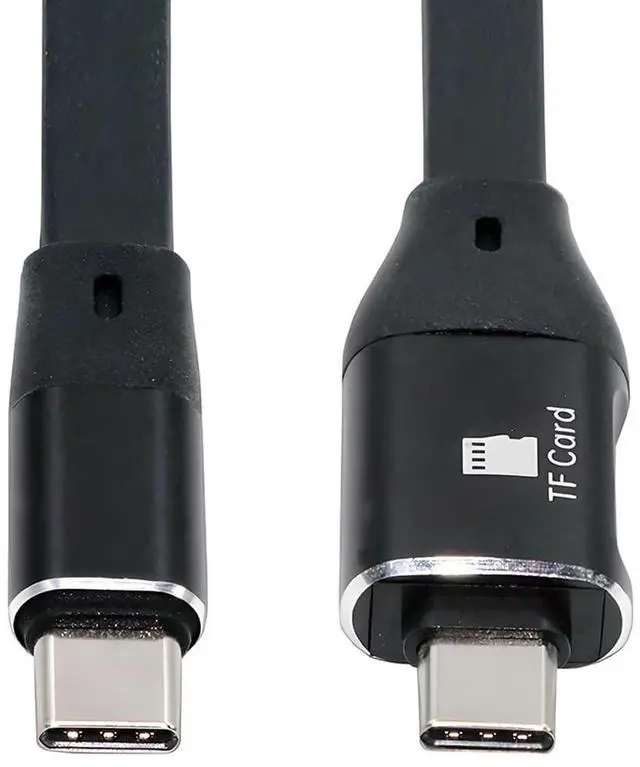 Main image of USB 3.1 10Gbps Male to Male Type-C USB-C & TF Micro-SD Card Reader Flat Slim FPC Data Cable for Laptop Phone