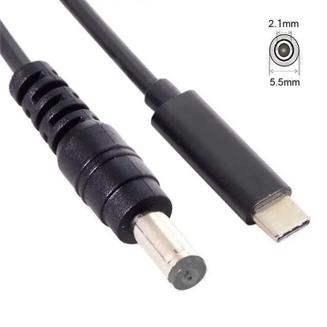Alt view image 6 of 7 - Type C USB-C Input to Rectangle 5.5x2.1mm Power PD Charge Cable for Laptop Notebook(5.5x2.1mm)