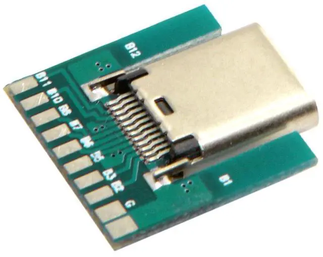 Main image of DIY 24pin USB 3.1 Type C Male & Female Plug & Socket Connector SMT Type with PC Board 1 Set