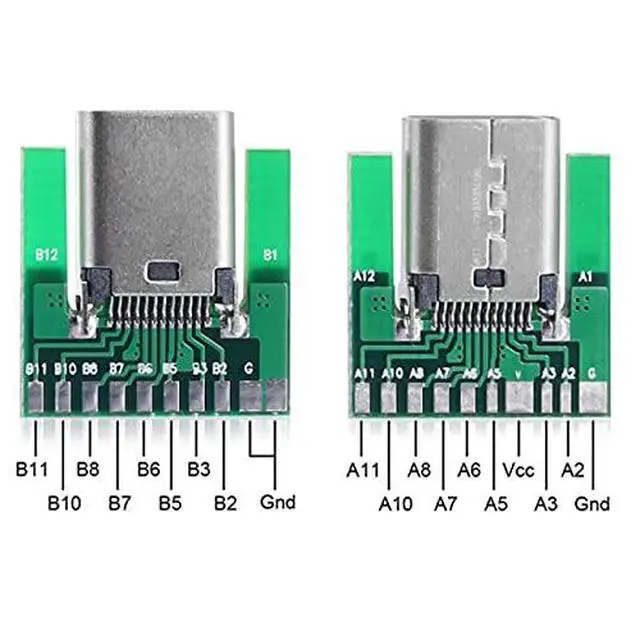Alt view image 6 of 6 - DIY 24pin USB 3.1 Type C Female Socket Connector SMT Type with PC Board
