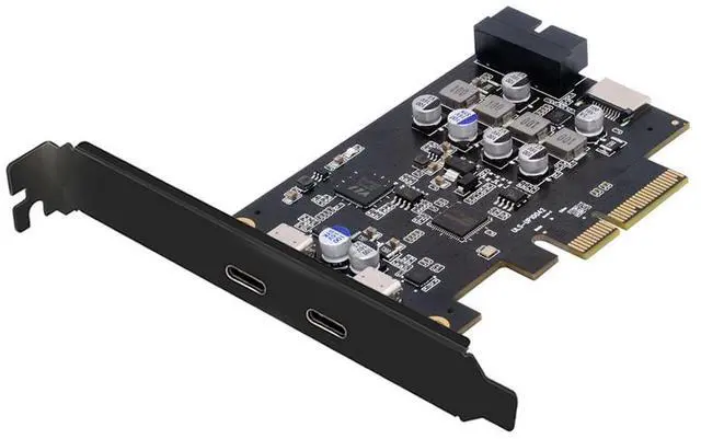 Main image of 10Gbps USB 3.1 Type-E Front Panel Socket & 19Pin/20Pin USB3.0 & Dual Type-C USB-C to PCI-E Express Card Adapter ASM3142 VL822