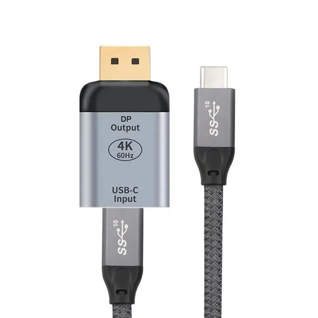 Alt view image 3 of 7 - 10Gbps USB-C Type C Female Source to Displayport DP Sink HDTV Adapter 4K 60hz 1080p for Tablet & Phone & Laptop 100W Cable
