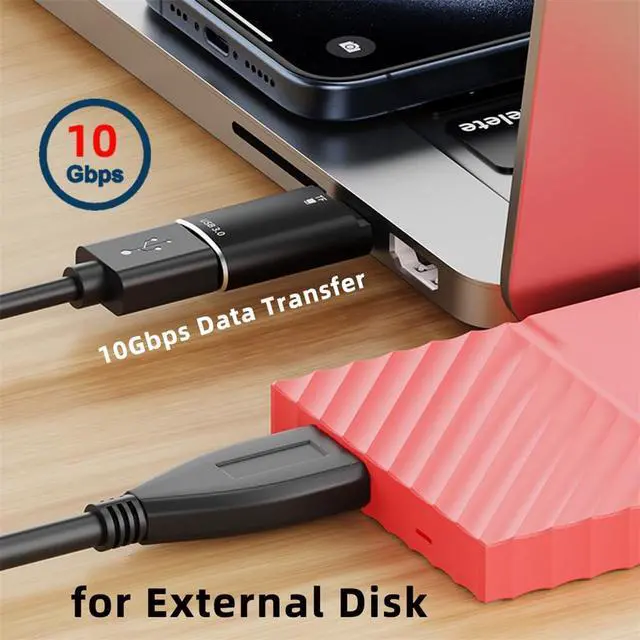 Alt view image 6 of 7 - Reversible Type-C USB-C to USB 3.0 Female OTG & TF Micro-SD Card Reader Adapter 10Gbps for Tablet Phone Laptop
