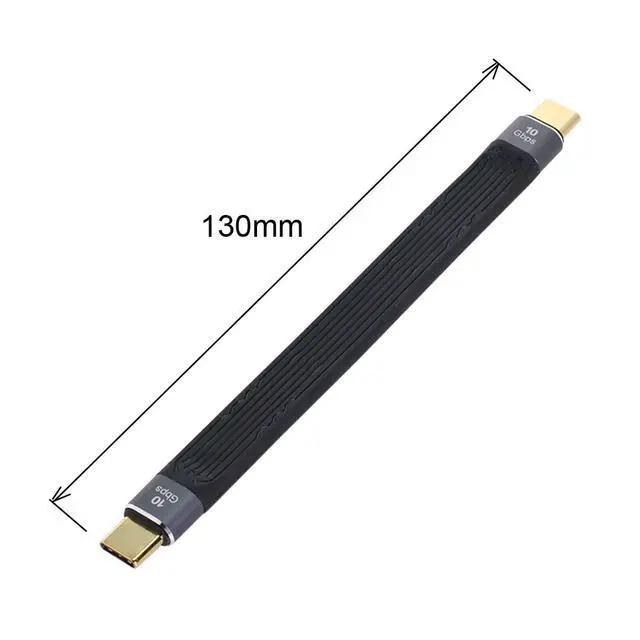 Alt view image 4 of 7 - Type-C USB-C Male to Male USB 3.1 10Gbps Flat Slim FPC Data Cable for Laptop & Phone 13cm