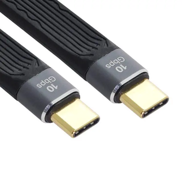 Alt view image 6 of 7 - Type-C USB-C Male to Male USB 3.1 10Gbps Flat Slim FPC Data Cable for Laptop & Phone 13cm