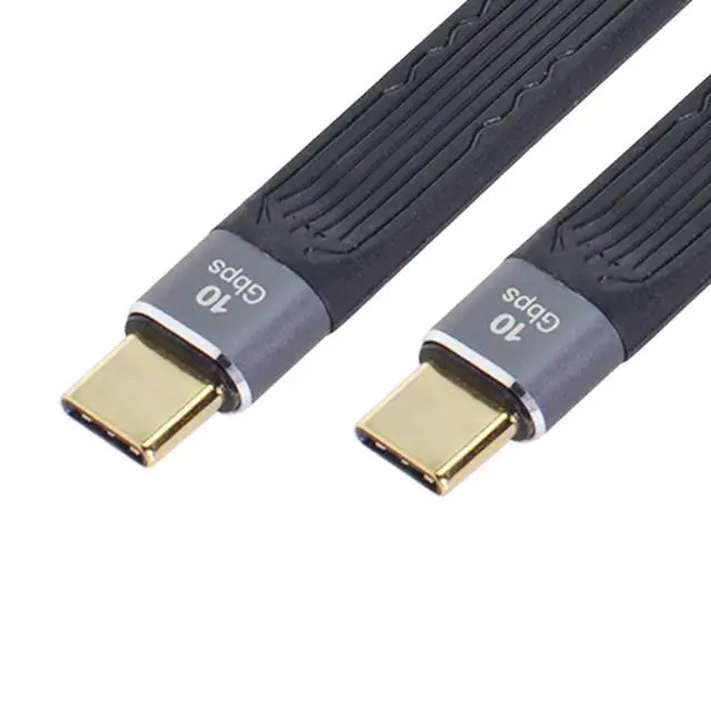 Alt view image 7 of 7 - Type-C USB-C Male to Male USB 3.1 10Gbps Flat Slim FPC Data Cable for Laptop & Phone 13cm