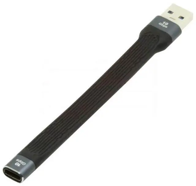 Main image of USB 3.1 Type C Female to USB3.0 Type A Male Flat Slim FPC 10Gbps Data Cable 13cm for Laptop & Phone