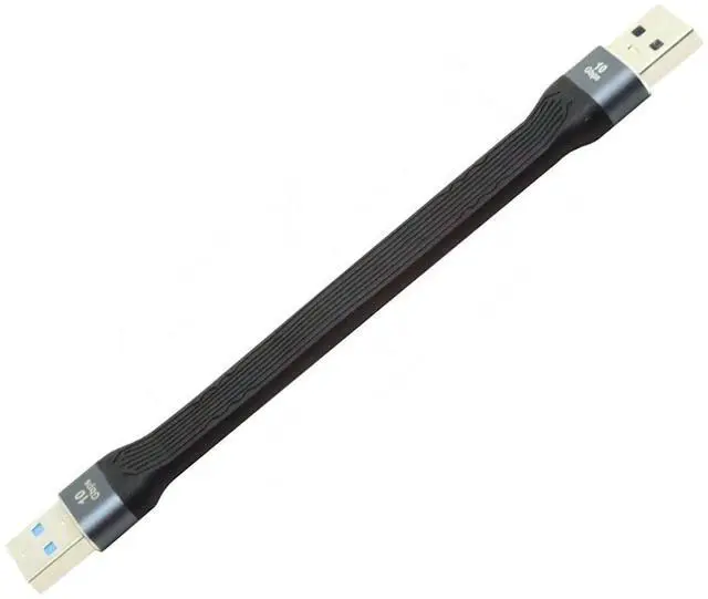 Main image of USB 3.1 Type A Male to USB3.0 Type A Male Extension Flat Slim FPC 10Gbps Data Cable 13cm for Laptop & Desktop