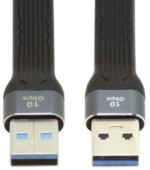 Alt view image 7 of 7 - USB 3.1 Type A Male to USB3.0 Type A Male Extension Flat Slim FPC 10Gbps Data Cable 13cm for Laptop & Desktop