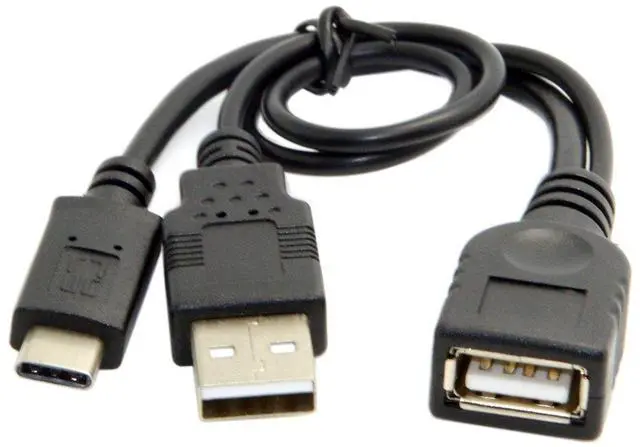 Main image of USB-C Type-C USB 3.1 to USB 2.0 Female OTG Data Cable with Power for Cell Phone Pro