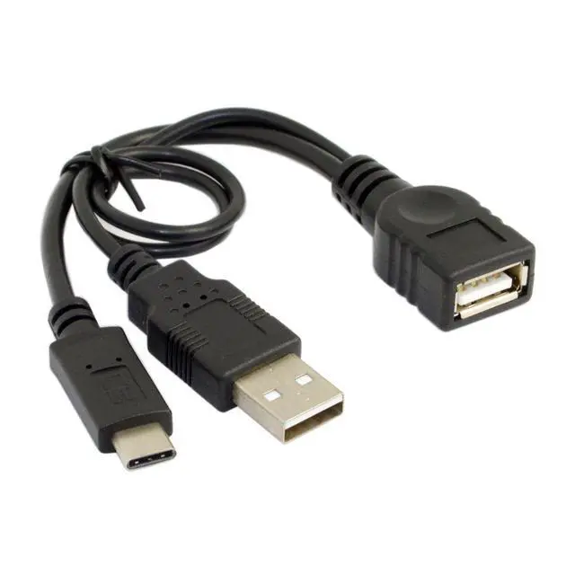 Alt view image 3 of 7 - USB-C Type-C USB 3.1 to USB 2.0 Female OTG Data Cable with Power for Cell Phone Pro