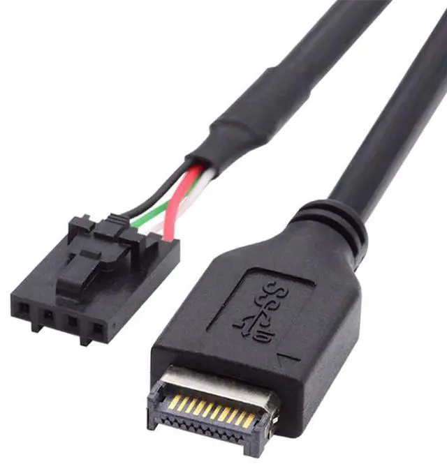 Main image of USB 3.1 Type-E Front Panel Header Male Host to USB 2.0 Motherboard 4pin Pitch 2.54mm IDC Housing with Latch Device Cable 30cm