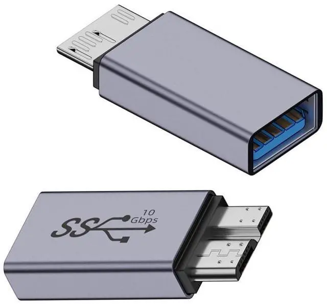 Main image of 10Gbps USB-A Female to USB 3.0 Micro Male Data Power Adapter for Laptop SSD Disk