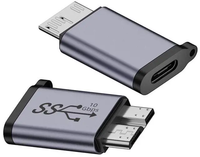 Main image of 10Gbps USB3.0 Type C Female to USB 3.0 Micro Male Data Power Adapter for Laptop SSD Disk