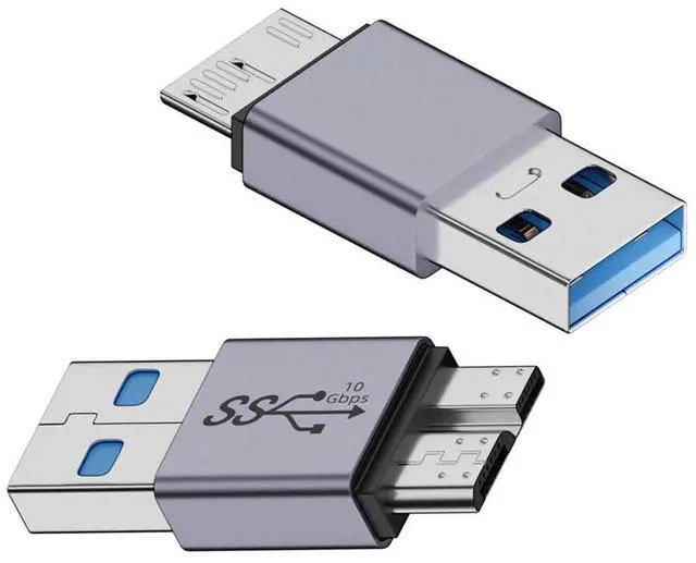Main image of 10Gbps USB-A Male to USB 3.0 Micro Male Data Power Adapter for Laptop SSD Disk