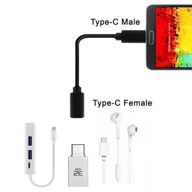 Alt view image 5 of 6 - USB-C USB 3.1 Type C Male to Female Extension Data Cable for Laptop Tablet Mobile Phone 1m