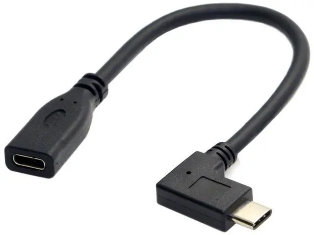 Main image of 90 Degree Right Angled USB-C USB 3.1 Type C Male to Female Extension Data Cable for Tablet 20cm