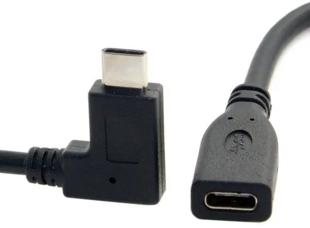 Alt view image 2 of 6 - 90 Degree Right Angled USB-C USB 3.1 Type C Male to Female Extension Data Cable for Tablet 20cm