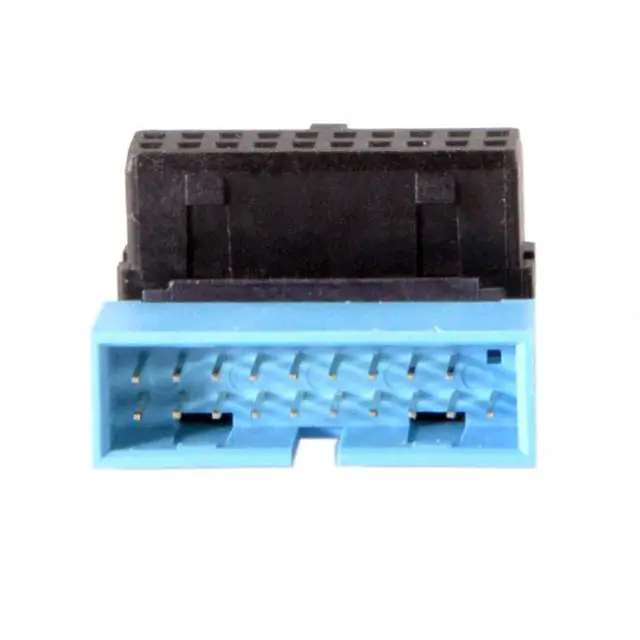 Alt view image 2 of 6 - USB 3.0 20pin Male to Female Extension Adapter Up Down Angled 90 Degree for Motherboard Mainboard (UP Angled)