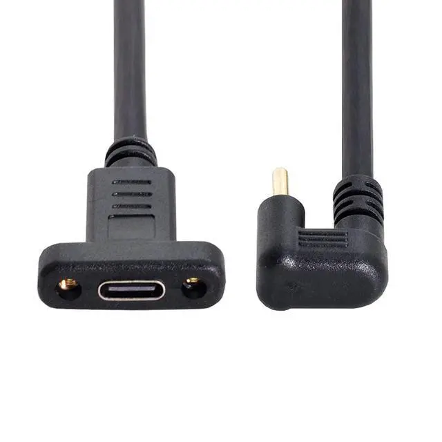 Alt view image 2 of 7 - 360 Degree U Shape Back Angled USB-C USB 3.1 Type C Male to Female Extension Data Cable 30cm