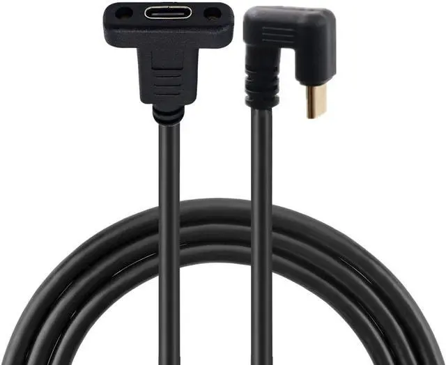 Main image of 360 Degree U Shape Back Angled USB-C USB 3.1 Type C Male to Female Extension Data Cable 30cm