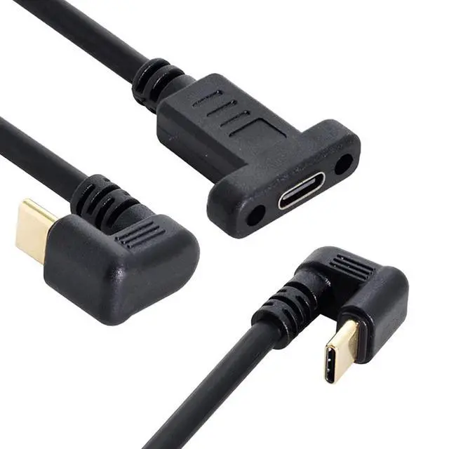 Alt view image 3 of 7 - 360 Degree U Shape Back Angled USB-C USB 3.1 Type C Male to Female Extension Data Cable 30cm