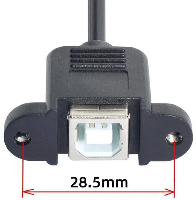Alt view image 3 of 7 - 5pin Mini USB 5pin Male to USB B Female Panel Mount Type Cable 20cm with Screws