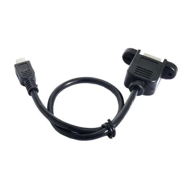 Alt view image 6 of 7 - 5pin Mini USB 5pin Male to USB B Female Panel Mount Type Cable 20cm with Screws