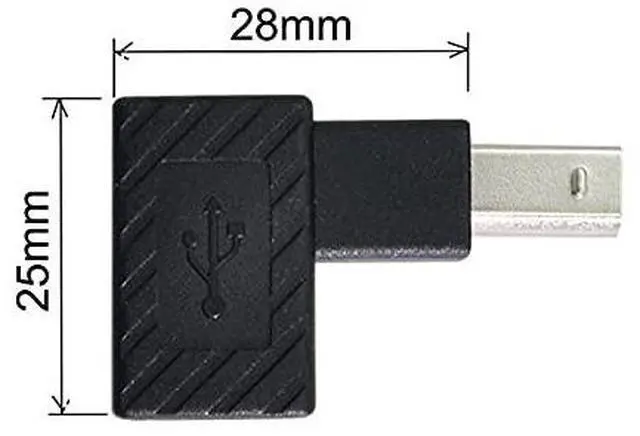 Alt view image 7 of 7 - 4Pcs USB 2.0 B Type Male to Female Extension Adapter Horizontal Vertical Angled 90 Degree for Disk Scanner