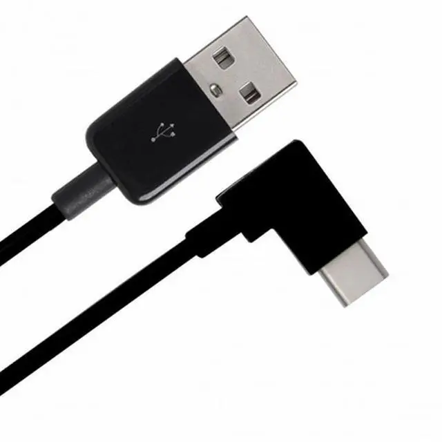Main image of 2m Right Angled USB 3.1 Type C USB-C to USB 2.0 Cable for Tablet & Mobile Phone Black (200cm)