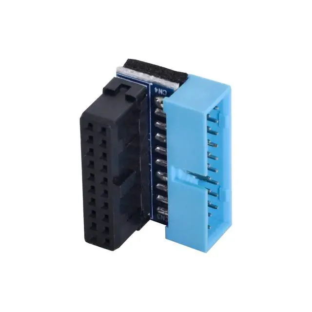 Alt view image 6 of 7 - USB 3.0 20pin Male to Female Extension Adapter Down Angled 90 Degree for Motherboard Mainboard