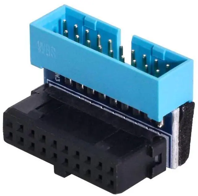 Alt view image 5 of 7 - USB 3.0 20pin Male to Female Extension Adapter Up Angled 90 Degree for Motherboard Mainboard