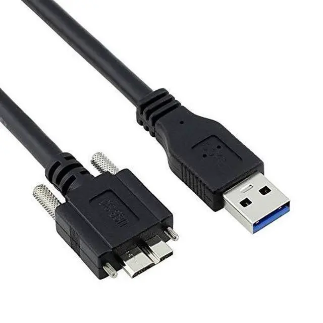 Alt view image 7 of 7 - 120cm USB 3.0 A Type Cable Male to Micro USB 3.0 B Male with Mount Panel Screws for Hard Disk Mobile Phone